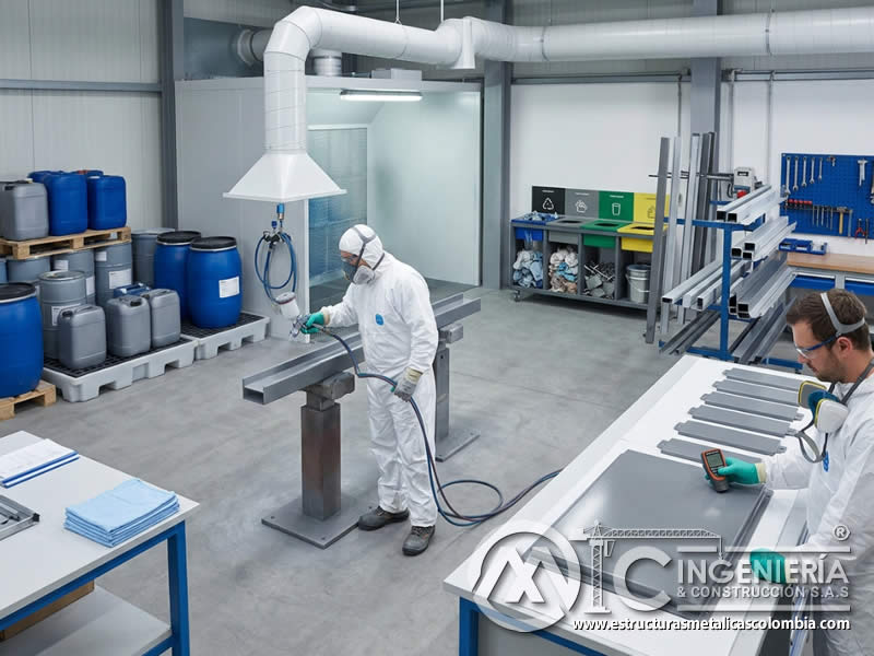 Control de metales pesados en recubrimientos industriales para metal en Bogotá, Colombia. Montajes, Ingeniería y Construcción. MIC SAS.