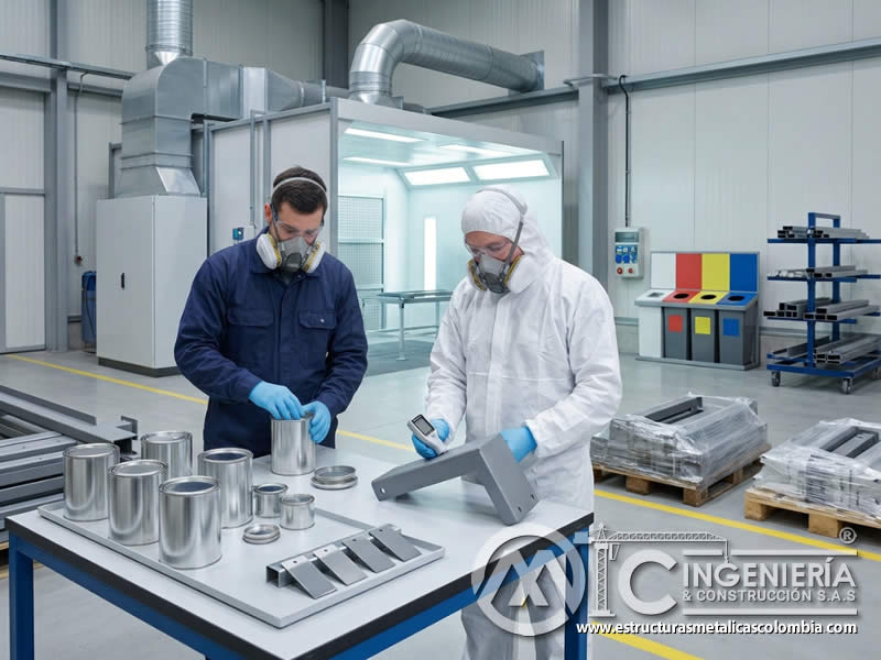 Componentes tóxicos controlados en procesos de pintura industrial en Bogotá, Colombia. Montajes, Ingeniería y Construcción. MIC SAS.