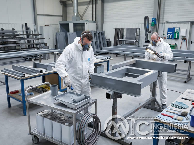 Buenas prácticas para aplicar pintura industrial con brocha y rodillo mediante preparación, espesor, técnica y control de secado en Bogotá, Colombia. Montajes, Ingeniería y Construcción. MIC SAS.