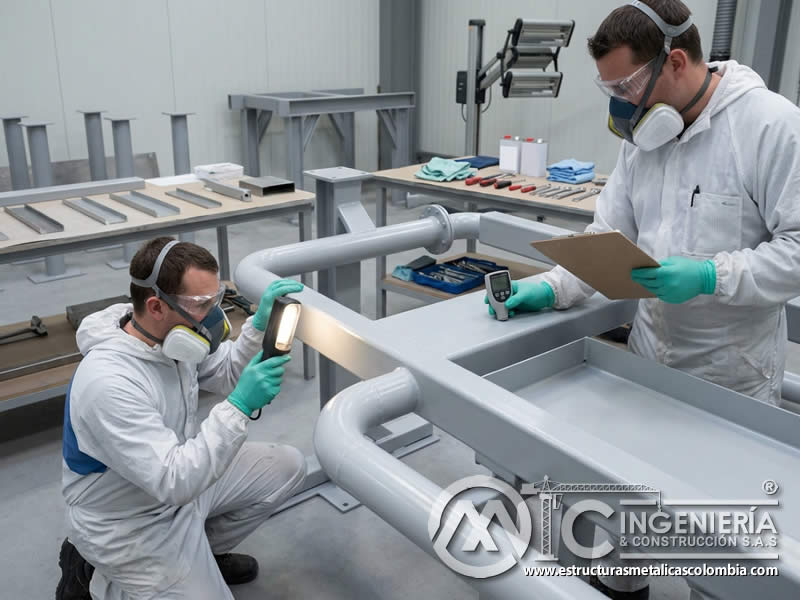 Resistencia química de pintura industrial frente a solventes, ácidos, álcalis y sustancias agresivas que pueden degradar superficies en Bogotá, Colombia. Montajes, Ingeniería y Construcción. MIC SAS.