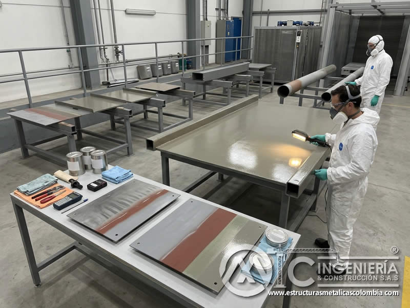 Mecanismos anticorrosivos de pintura industrial mediante barrera física, inhibición química y protección catódica para superficies metálicas en Bogotá, Colombia. Montajes, Ingeniería y Construcción. MIC SAS.