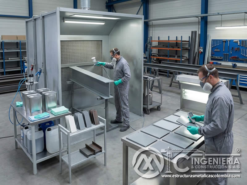 Inhibición química en pintura industrial para reducir reacciones de corrosión y proteger superficies metálicas recubiertas en Bogotá, Colombia. Montajes, Ingeniería y Construcción. MIC SAS.