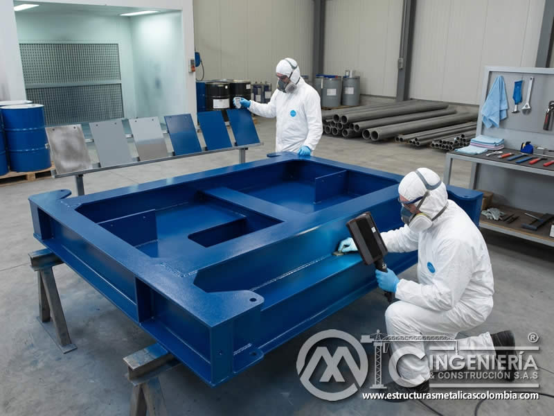 Mecanismos anticorrosivos de pintura industrial para proteger metal mediante barrera, inhibición y protección catódica en Bogotá, Colombia. Montajes, Ingeniería y Construcción. MIC SAS.