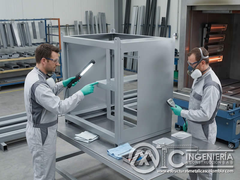 Aplicaciones industriales de pinturas acrílicas en estructuras, maquinaria, fachadas técnicas, señalización y superficies metálicas en Bogotá, Colombia. Montajes, Ingeniería y Construcción. MIC SAS.