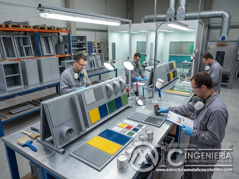 Selección de pintura UV compatible con sustrato metálico en Bogotá, Colombia. Montajes, Ingeniería y Construcción. MIC SAS.