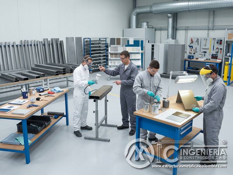 Capacitación del personal para preservar color en pintura industrial en Bogotá, Colombia. Montajes, Ingeniería y Construcción. MIC SAS.