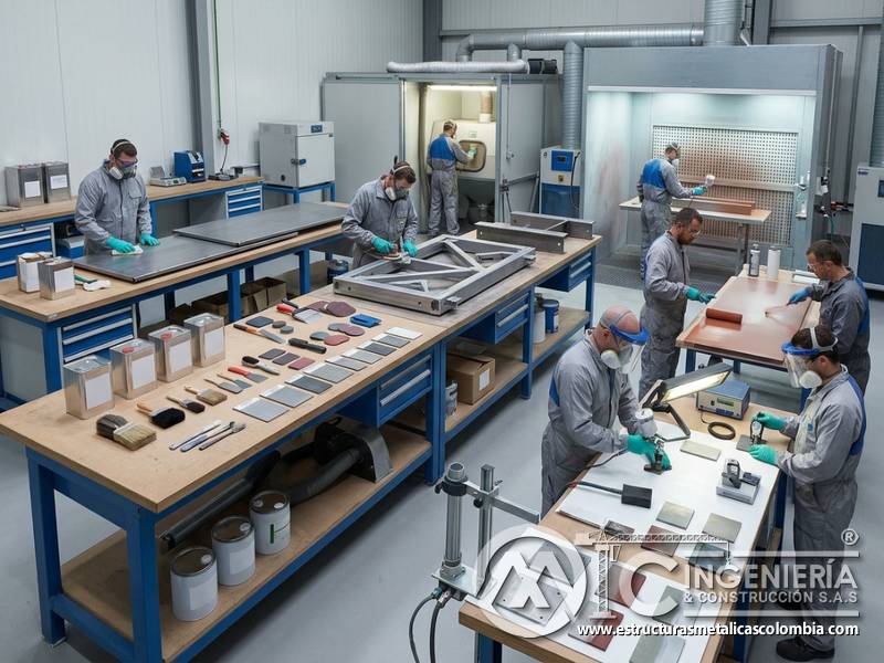 Solución integral de problemas de adherencia en pintura industrial sobre metal en Bogotá, Colombia. Montajes, Ingeniería y Construcción. MIC SAS.