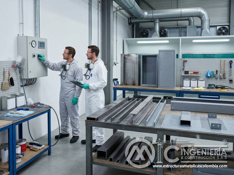 Control de temperatura y humedad para adherencia de pintura industrial en Bogotá, Colombia. Montajes, Ingeniería y Construcción. MIC SAS.