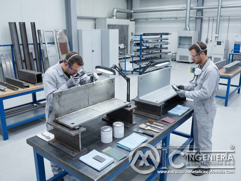 Cambios de temperatura generando agrietamiento en pintura industrial en Bogotá, Colombia. Montajes, Ingeniería y Construcción. MIC SAS.