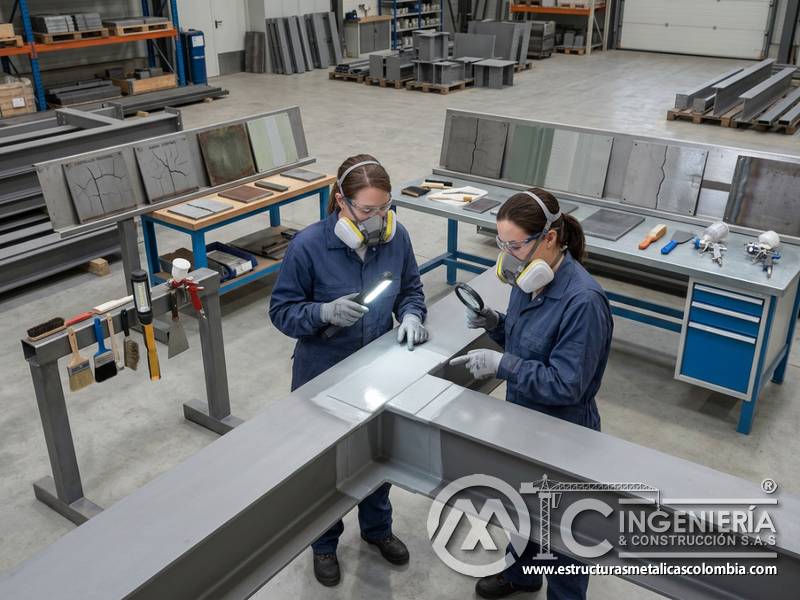 Movimiento estructural y juntas afectando pintura industrial en Bogotá, Colombia. Montajes, Ingeniería y Construcción. MIC SAS.