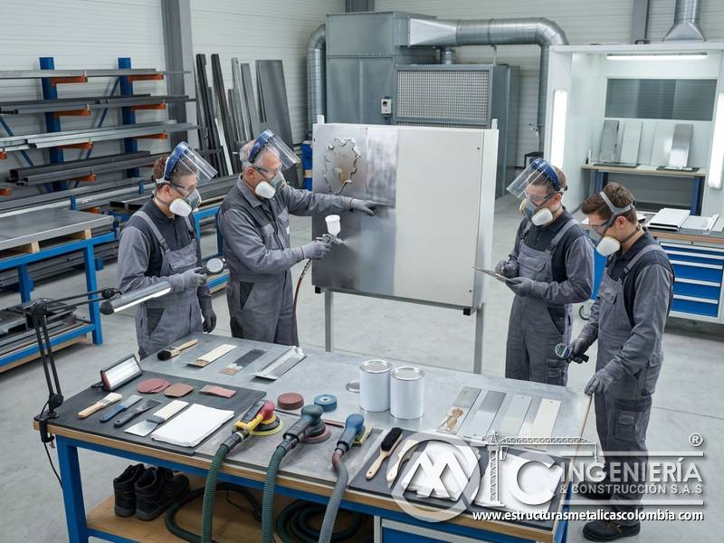 Capacitación técnica del personal para aplicar pintura industrial sin fallas en Bogotá, Colombia. Montajes, Ingeniería y Construcción. MIC SAS.