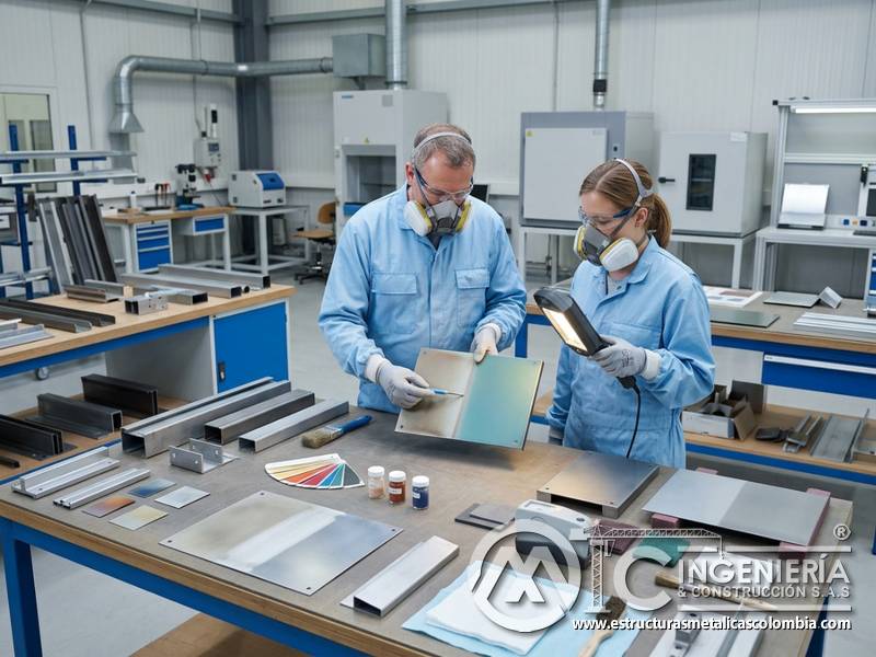 Recubrimientos especializados para resistencia de color en ambientes industriales en Bogotá, Colombia. Montajes, Ingeniería y Construcción. MIC SAS.