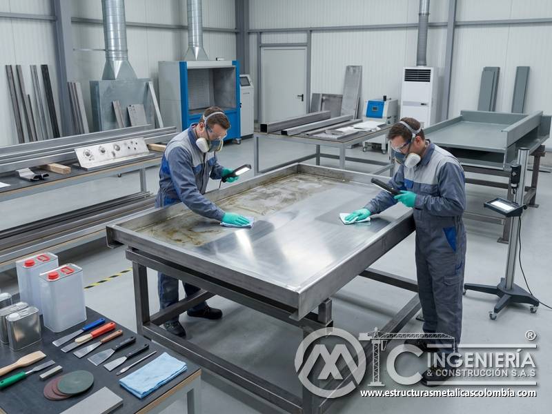 Limpieza de contaminantes para evitar burbujas en recubrimientos industriales en Bogotá, Colombia. Montajes, Ingeniería y Construcción. MIC SAS.