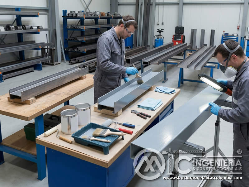 Buena adherencia de pintura alquídica sobre metal y madera en Bogotá, Colombia. Montajes, Ingeniería y Construcción. MIC SAS.