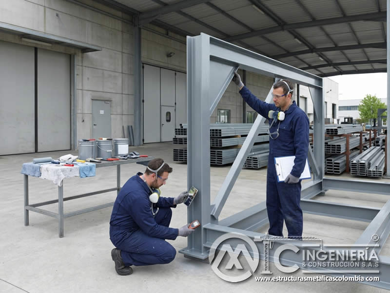 Pintura alquídica para exteriores protegidos y metal expuesto en Bogotá, Colombia. Montajes, Ingeniería y Construcción. MIC SAS.