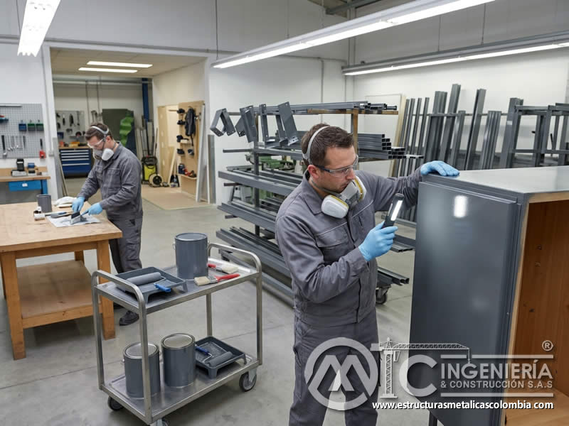Pinturas alquídicas industriales para metal y madera en Bogotá, Colombia. Montajes, Ingeniería y Construcción. MIC SAS.