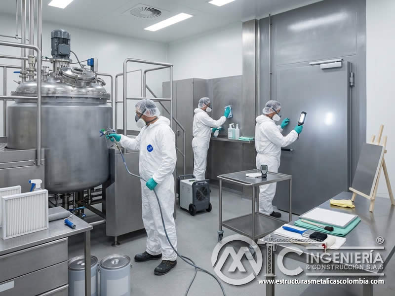 Servicio de pintura antimicrobiana para superficies críticas en Bogotá, Colombia. Montajes, Ingeniería y Construcción. MIC SAS.
