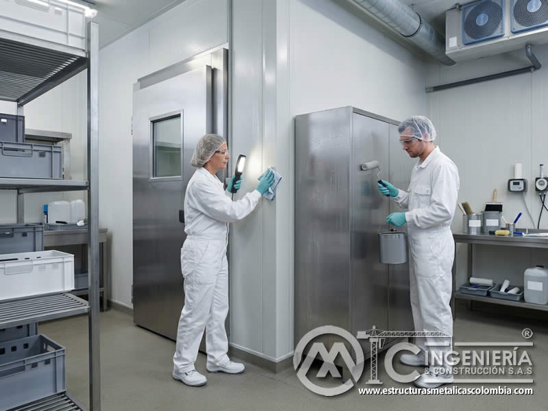 Pinturas antimicrobianas para cámaras frigoríficas industriales en Bogotá, Colombia. Montajes, Ingeniería y Construcción. MIC SAS.