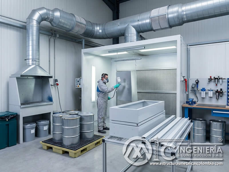 Control de COV en pinturas base solvente industriales en Bogotá, Colombia. Montajes, Ingeniería y Construcción. MIC SAS.
