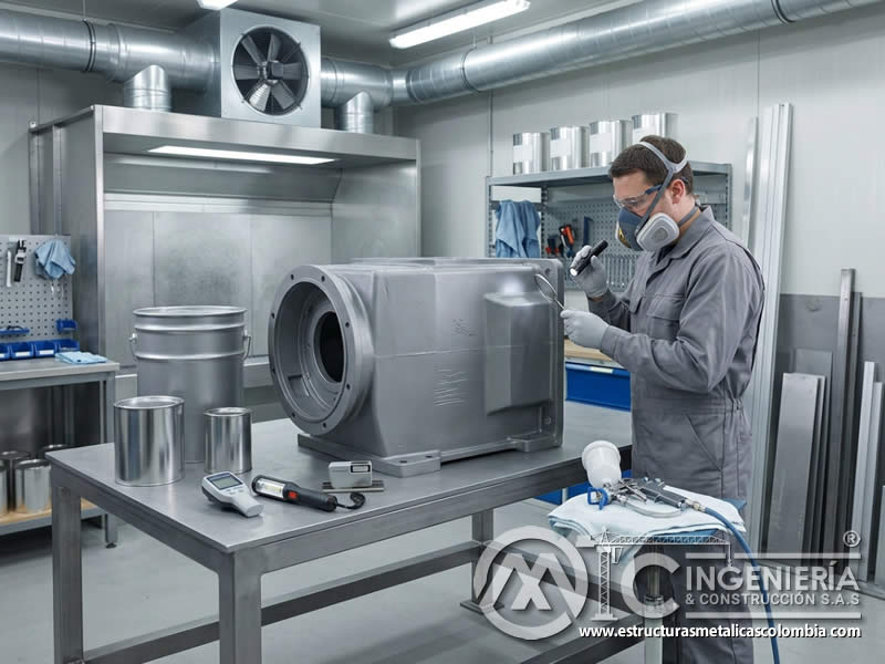 Resistencia química de pinturas base solvente sobre metal en Bogotá, Colombia. Montajes, Ingeniería y Construcción. MIC SAS.
