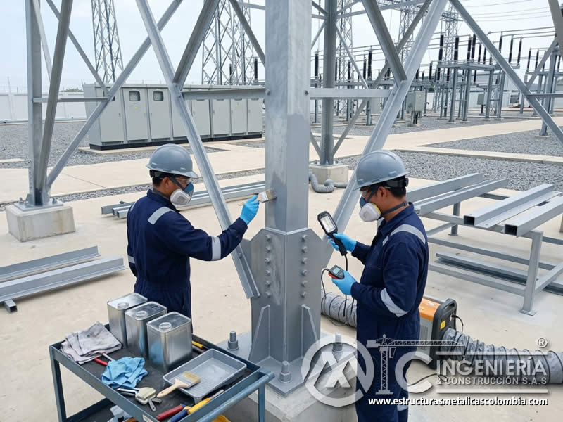 Pinturas de zinc para estructuras de la industria energética en Bogotá, Colombia. Montajes, Ingeniería y Construcción. MIC SAS.