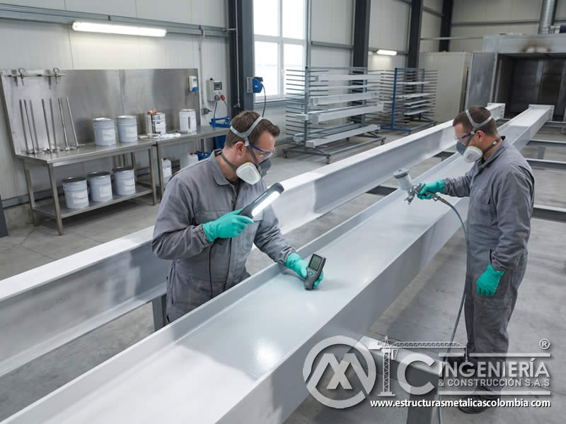 Adherencia superior de recubrimientos epóxicos sobre acero en Bogotá, Colombia. Montajes, Ingeniería y Construcción. MIC SAS.