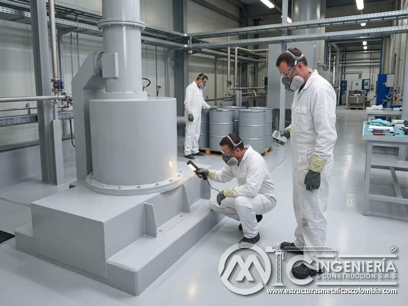 Pinturas epóxicas para plantas químicas y petroquímicas en Bogotá, Colombia. Montajes, Ingeniería y Construcción. MIC SAS.