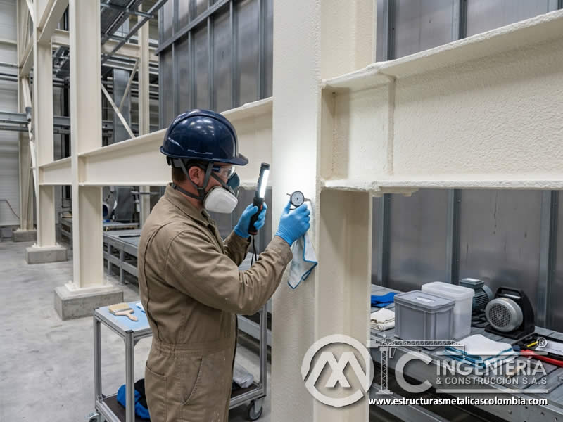 Inspección y mantenimiento de recubrimientos ignífugos en Bogotá, Colombia. Montajes, Ingeniería y Construcción. MIC SAS.