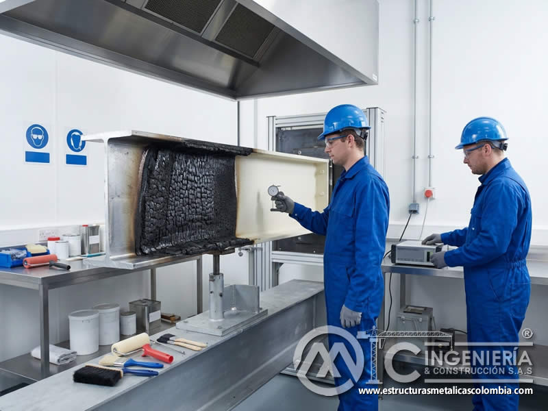 Agentes carbonizantes en recubrimientos ignífugos en Bogotá, Colombia. Montajes, Ingeniería y Construcción. MIC SAS.