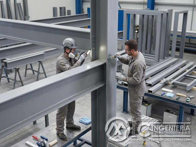 Mantenimiento de pinturas intumescentes en estructuras protegidas en Bogotá, Colombia. Montajes, Ingeniería y Construcción. MIC SAS.