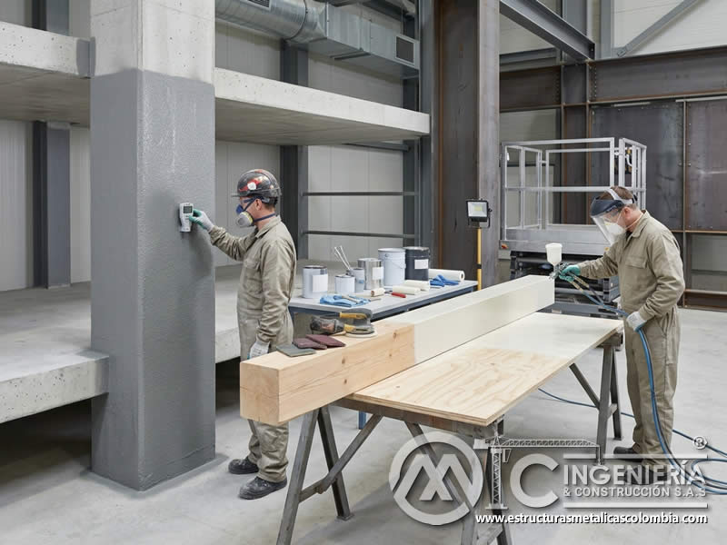 Pinturas intumescentes para hormigón y madera en Bogotá, Colombia. Montajes, Ingeniería y Construcción. MIC SAS.