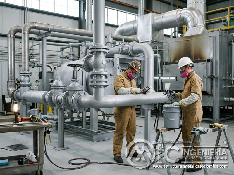 Aislamiento térmico con pintura industrial para metal en Bogotá, Colombia. Montajes, Ingeniería y Construcción. MIC SAS.