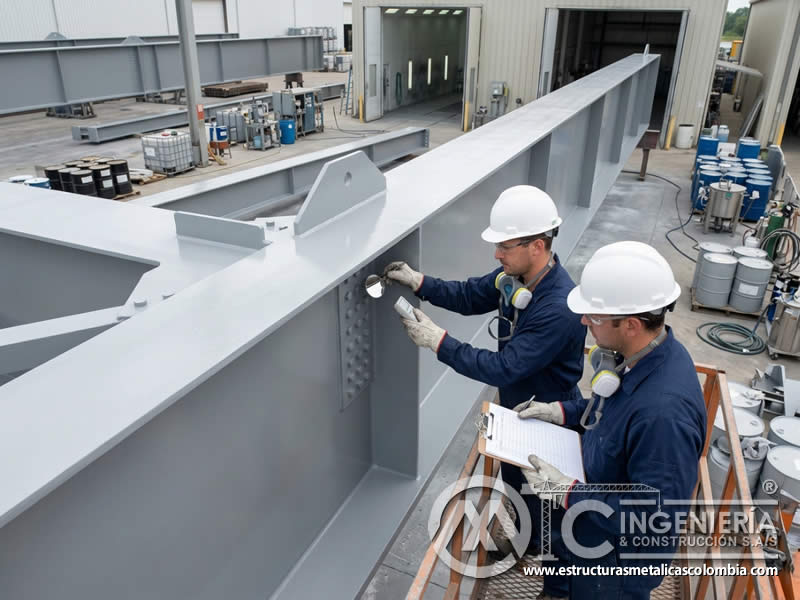 Pintura poliuretánica para puentes y estructuras metálicas en Bogotá, Colombia. Montajes, Ingeniería y Construcción. MIC SAS.