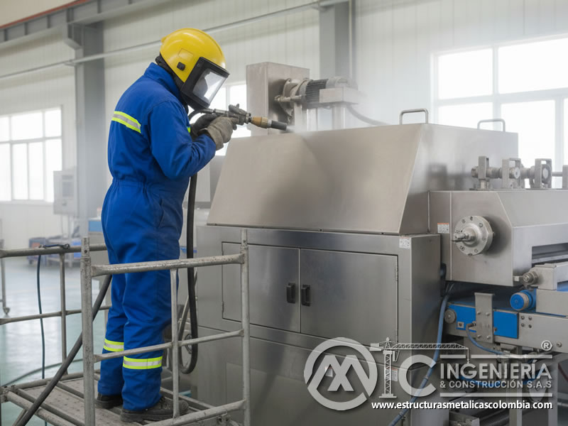 Limpieza Abrasiva Acero Inoxidable Plantas Alimentos Haccp En Bogota Colombia en Bogotá, Colombia. Montajes, Ingeniería y Construcción. MIC SAS.