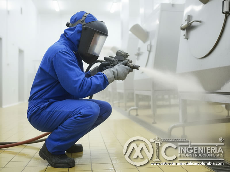 Preparacion Superficies Haccp Tanques Alimentos Acero En Bogota Colombia en Bogotá, Colombia. Montajes, Ingeniería y Construcción. MIC SAS.