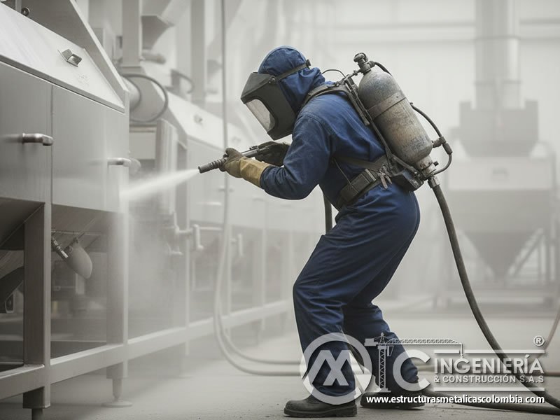 Sandblasting Sanitario Tanques Acero Inoxidable Alimentos En Bogota Colombia en Bogotá, Colombia. Montajes, Ingeniería y Construcción. MIC SAS.