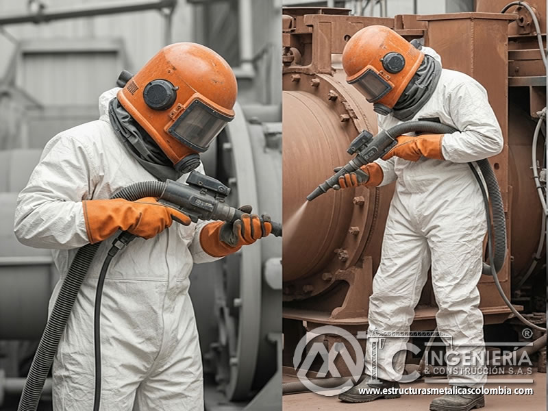 Chorro Arena Doble Operacion Tanque Oxidado Limpieza En Bogota Colombia en Bogotá, Colombia. Montajes, Ingeniería y Construcción. MIC SAS.