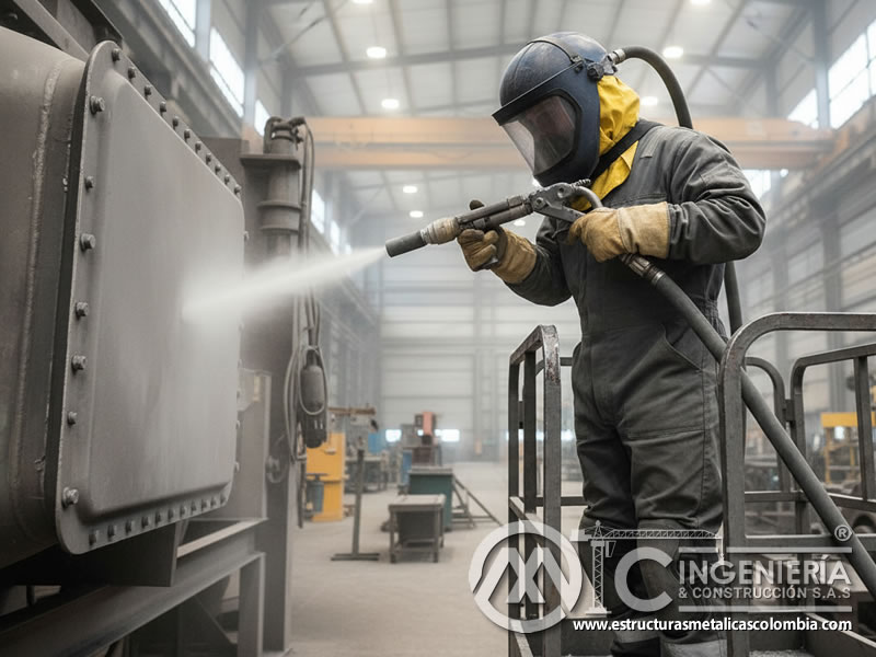 Limpieza Industrial Panel Metalico Estructura Preparacion En Bogota Colombia en Bogotá, Colombia. Montajes, Ingeniería y Construcción. MIC SAS.