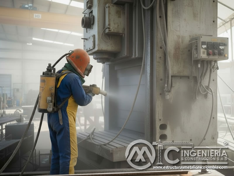 Limpieza Industrial Puerta Metalica Oxidada Remocion Estructura En Bogota Colombia en Bogotá, Colombia. Montajes, Ingeniería y Construcción. MIC SAS.