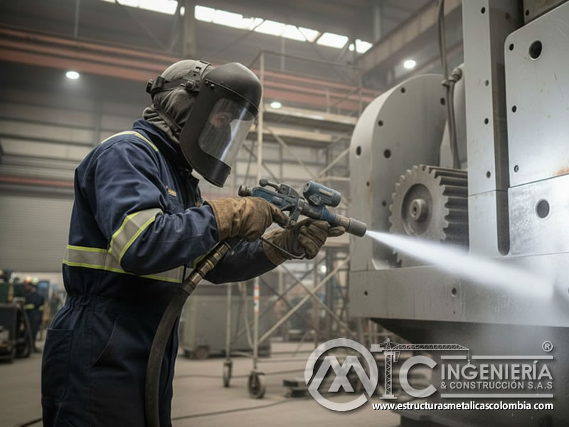 Samblasteo Tambor Grande Oxidacion Tratamiento Preventivo En Bogota Colombia en Bogotá, Colombia. Montajes, Ingeniería y Construcción. MIC SAS.