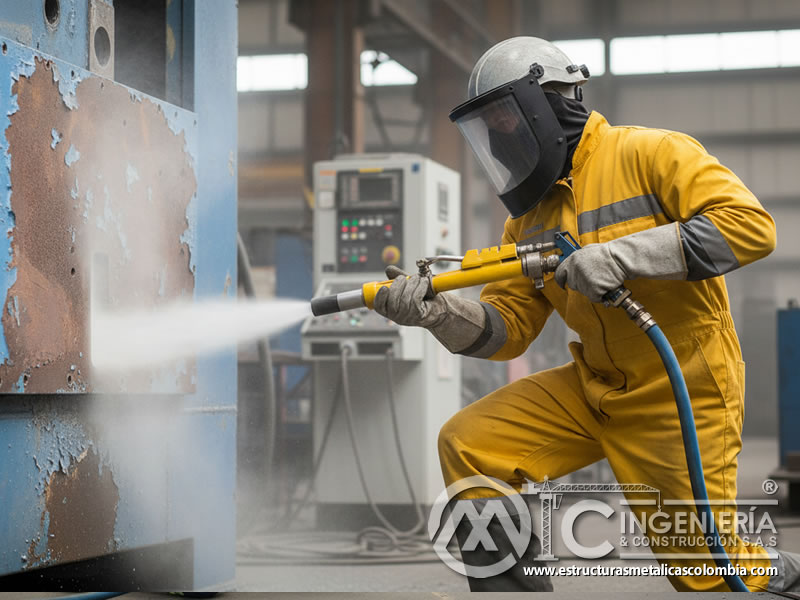 Sandblasting Panel Oxidado Maquinaria Cnc Fabrica Proceso En Bogota Colombia en Bogotá, Colombia. Montajes, Ingeniería y Construcción. MIC SAS.
