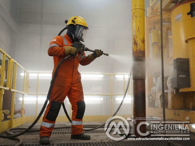 Chorreado De Arena Tanque Industrial Vessel Corrosion En Bogota Colombia en Bogotá, Colombia. Montajes, Ingeniería y Construcción. MIC SAS.