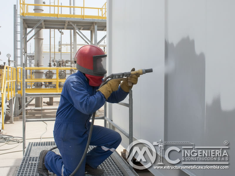 Chorro De Arena Plataforma Petroleo Estructura Panel En Bogota Colombia en Bogotá, Colombia. Montajes, Ingeniería y Construcción. MIC SAS.