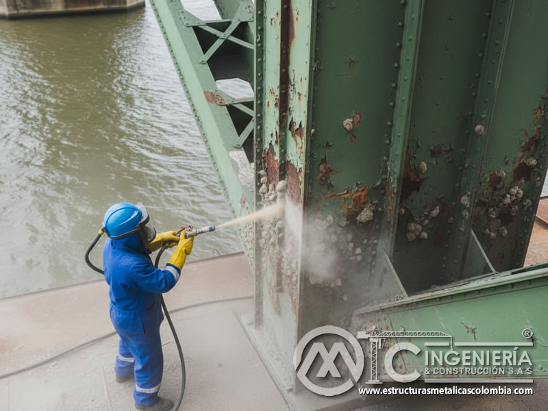 Arenado Puentes Columnas Acero Estructural En Bogota Colombia en Bogotá, Colombia. Montajes, Ingeniería y Construcción. MIC SAS.
