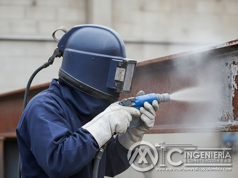 Sandblasting Perfiles Acero Remocion Oxido En Bogota Colombia en Bogotá, Colombia. Montajes, Ingeniería y Construcción. MIC SAS.