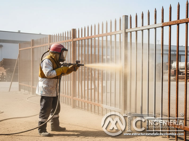 Sandblasting Remocion Oxido Reja Metalica En Bogota Colombia en Bogotá, Colombia. Montajes, Ingeniería y Construcción. MIC SAS.