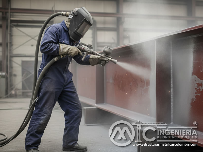 Aplicacion Pintura Estructura Protectora Recubrimiento Epoxica Sspc En Bogota Colombia en Bogotá, Colombia. Montajes, Ingeniería y Construcción. MIC SAS.