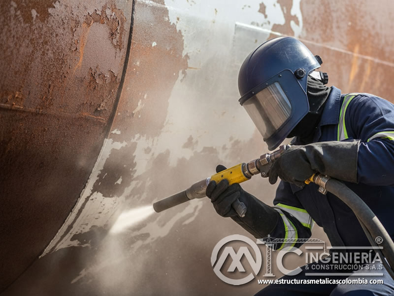 Blast Abrasivo Tuberia Industrial Pintura Anticorrosiva Epoxica En Bogota Colombia en Bogotá, Colombia. Montajes, Ingeniería y Construcción. MIC SAS.