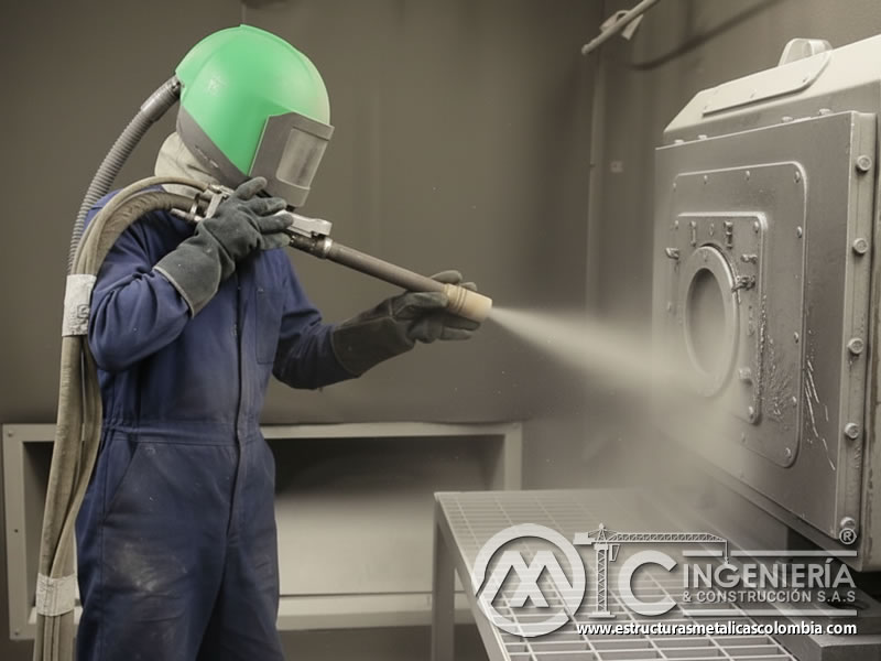 Chorreado Arena Silice Tuberia Industrial Pintura Protectora En Bogota Colombia en Bogotá, Colombia. Montajes, Ingeniería y Construcción. MIC SAS.