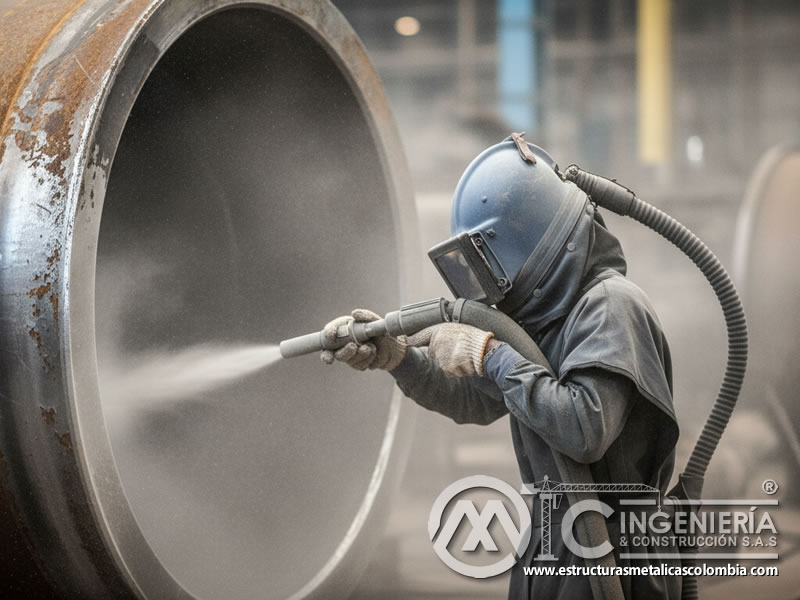Sandblasting Componente Metalico Herrumbre Recubrimiento Protector En Bogota Colombia en Bogotá, Colombia. Montajes, Ingeniería y Construcción. MIC SAS.